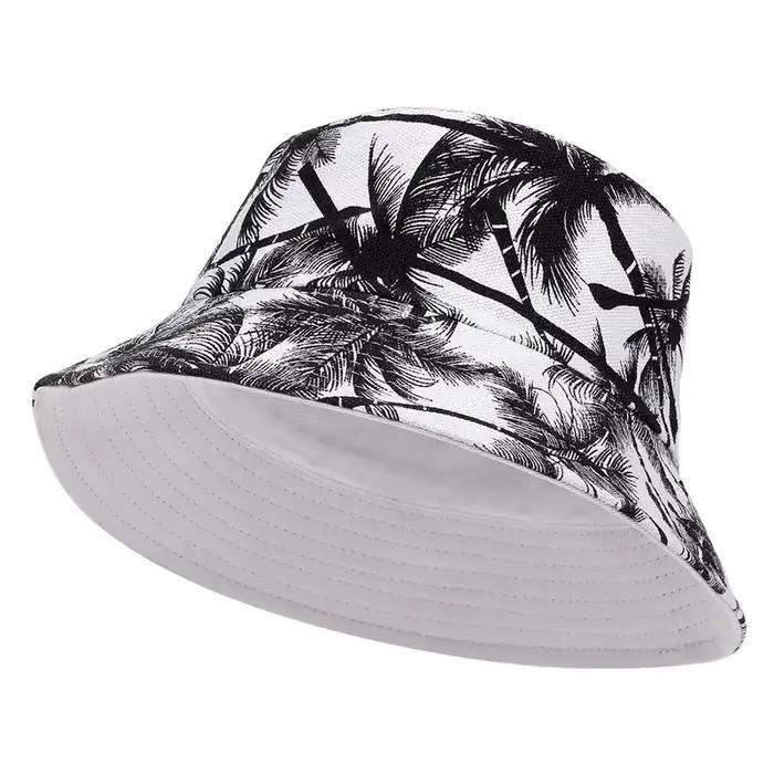 Chapeau Bob Unisexe en Coton Imprimé Cocotier