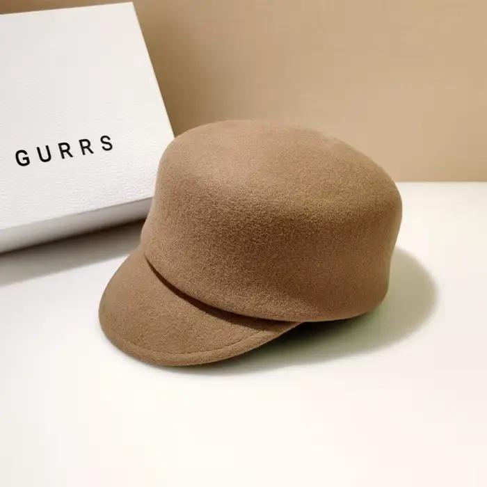 Femmes casquette d'hiver chaud plaine laine