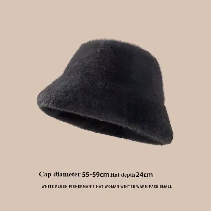 Chapeau de pêcheur en plume de vison pour femme élégant accessoire mode hiver faire du shopping tricoté unique subtilité sophistication douceur