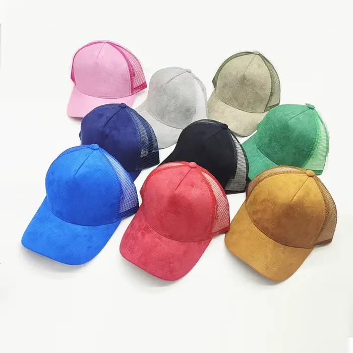 Casquettes de camionneur en cuir suédé pour hommes et femmes