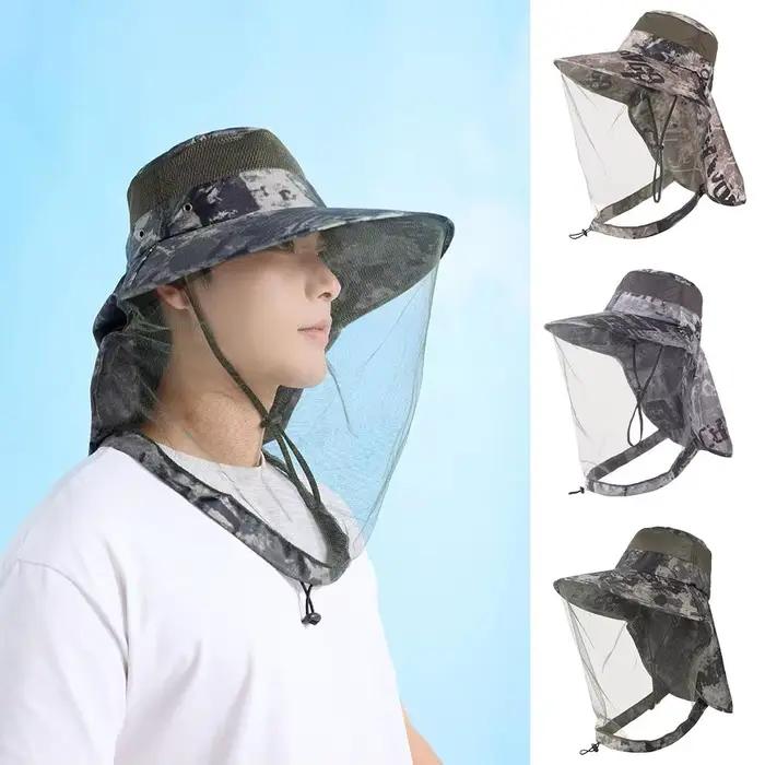 Chapeau anti-moustiques avec filet invisible