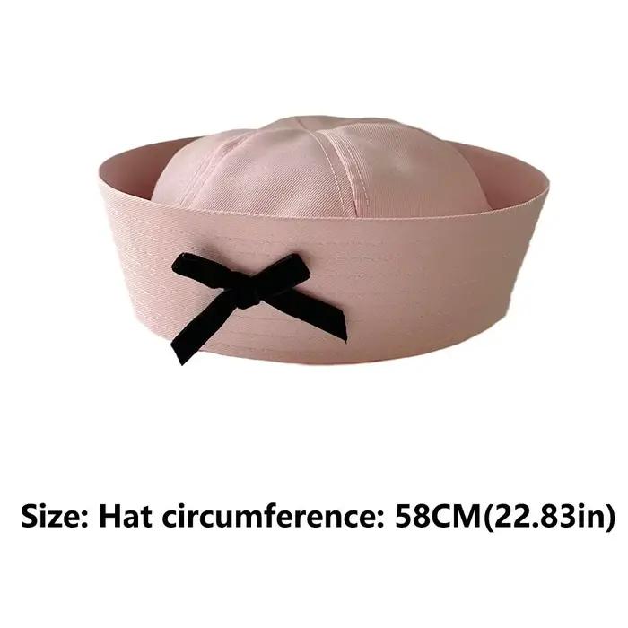 Chapeau de marin bleu marine avec nœud papillon pour femmes protection UV mode décontractée été occasions spéciales