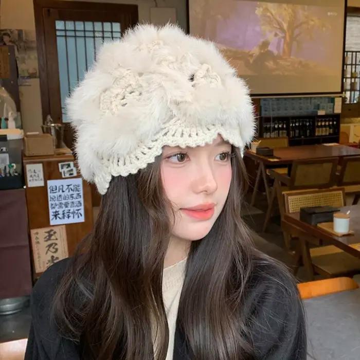 Bonnet de luxe tricoté à la main au crochet