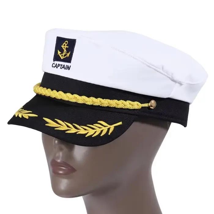 Chapeau de capitaine de yacht pour adulte