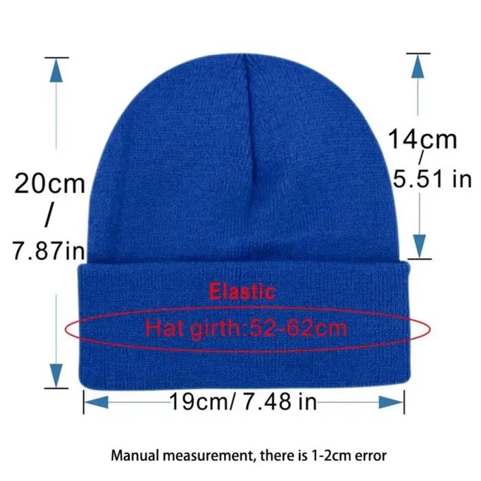 Bonnets unisexes brodés drapeaux du Canada chapeaux tricotés texte personnalisé hiver casquettes épaisses hommes femmes