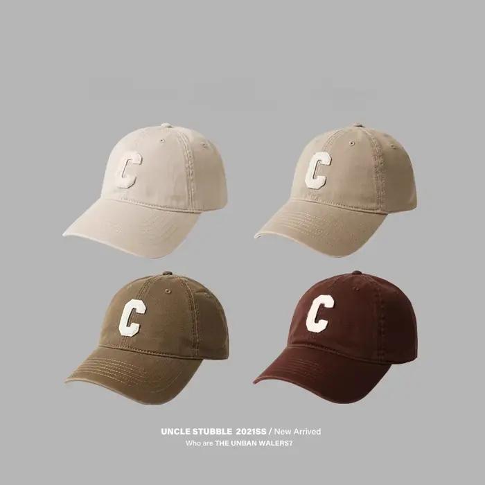 Chapeau femme printemps automne hommes et femmes même Style C mot tout dur haut casquette de Baseball mode