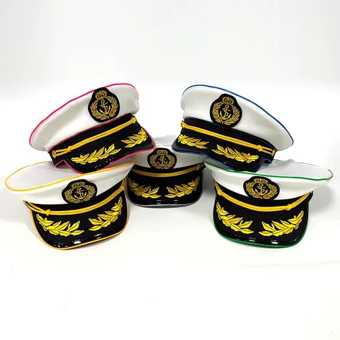 Chapeau militaire de capitaine de bateau de Yacht pour adulte