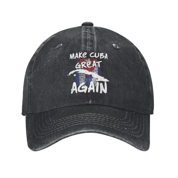 Casquette de baseball 'Make Cuba Great Again' pour femmes et hommes