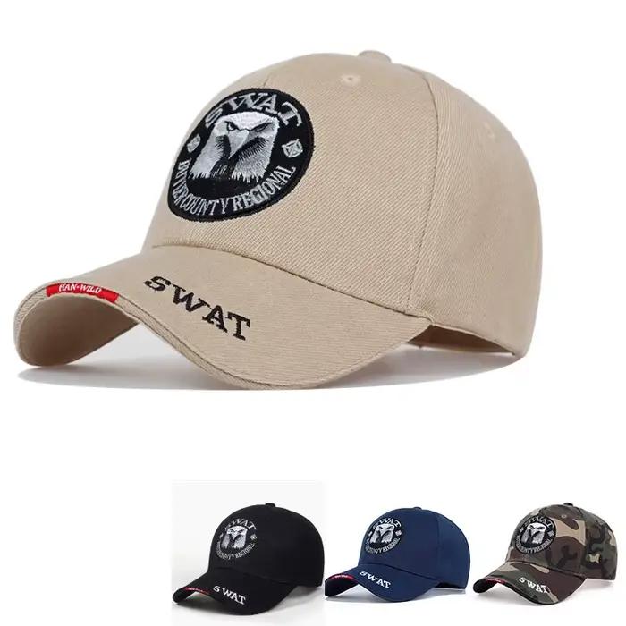 Casquette militaire homme brodée aigle noir