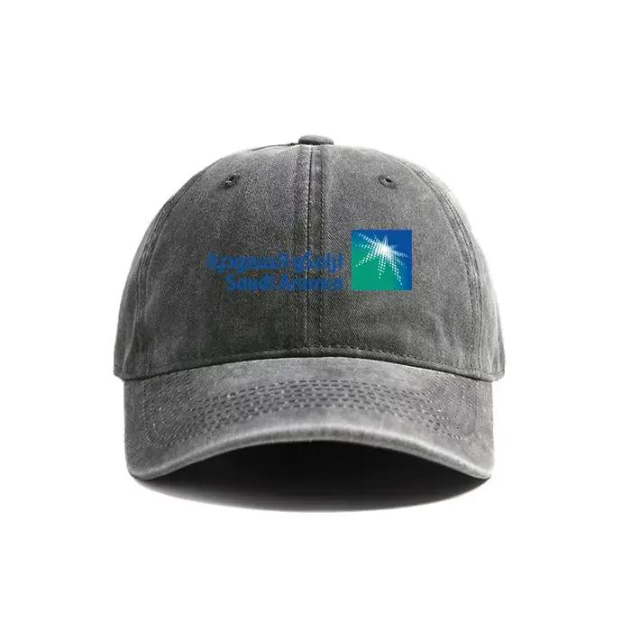 Papa chapeaux hommes extérieur réglable coton casquettes MZ-608 Casquette de baseball saoudien Aramco