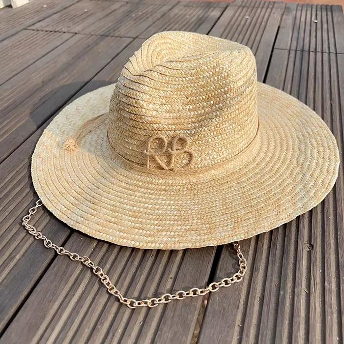 Chapeau de paille naturel pour femmes