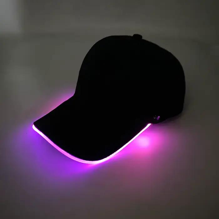 Casquette de baseball LED lumineuse clignotante pour fête
