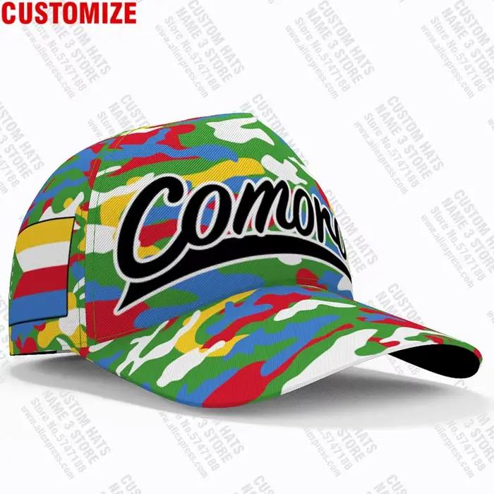 Casquettes de baseball des Comores avec nom personnalisé