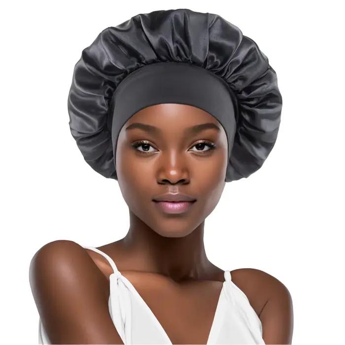 Bonnet en satin uni pour femmes