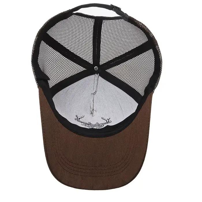 Casquette de baseball montante à cinq panneaux en maille