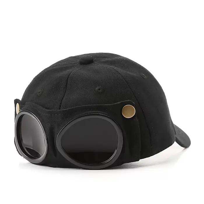 Casquette d'aviateur avec lunettes de soleil unisexe