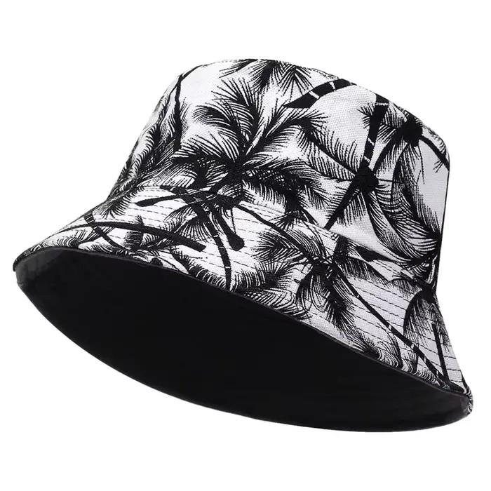 Chapeau Bob Unisexe en Coton Imprimé Cocotier