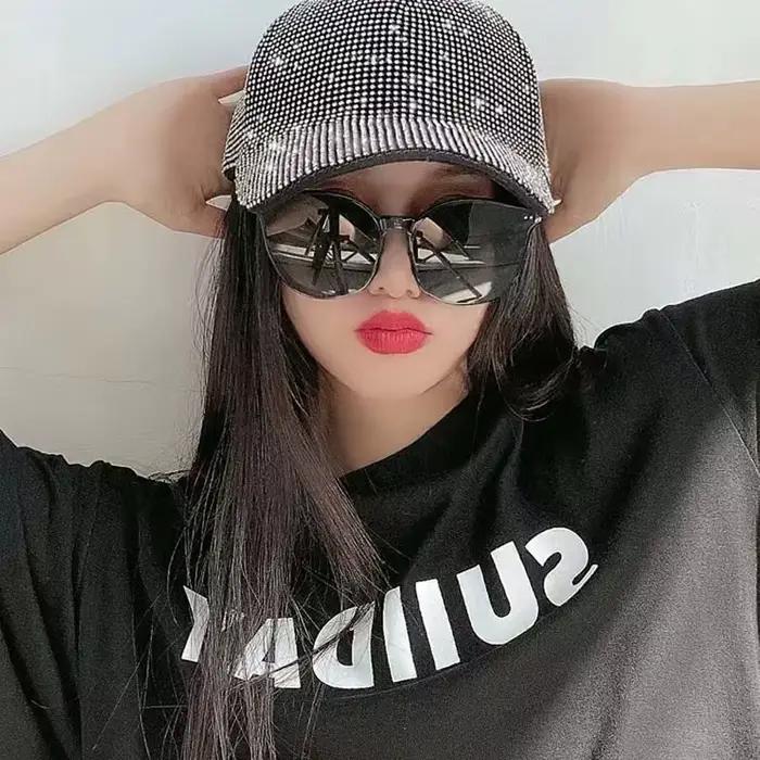 Casquette de baseball personnalisée Super Shiny Bilibili entièrement ornée de diamants pour hommes et femmes