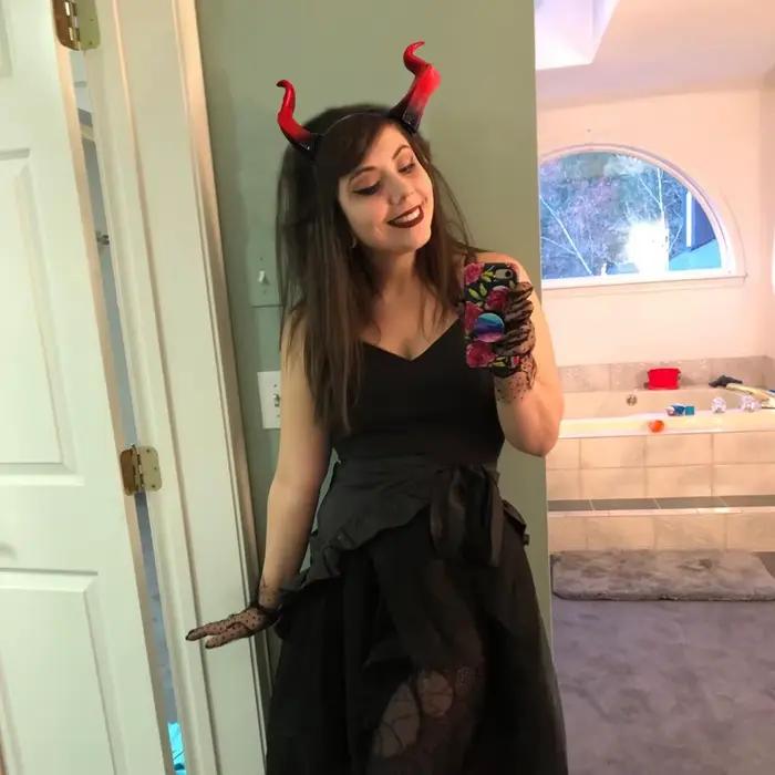Couvre-chef en corne de diable rouge gothique pour cosplay reine noire accessoire de costume carnaval halloween fête noël