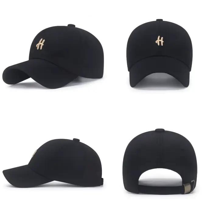 Visière de baseball unisexe avec lettres brodées pour homme et femme protection solaire extérieure randonnée golf sport club chapeau visière polyester quatre saisons