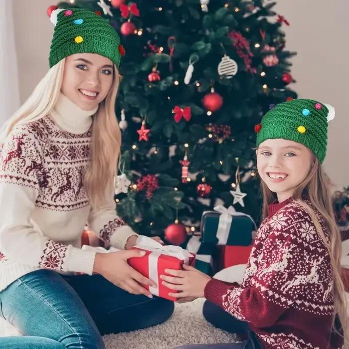 Chapeaux de Noël 4 pièces pour hommes et femmes – Casquette de vacances unisexe drôle – Taille unique pour la plupart
