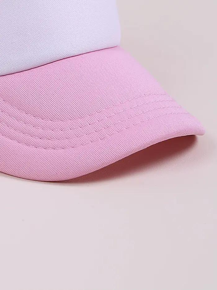 1 chapeau rose avec motif de 26 lettres