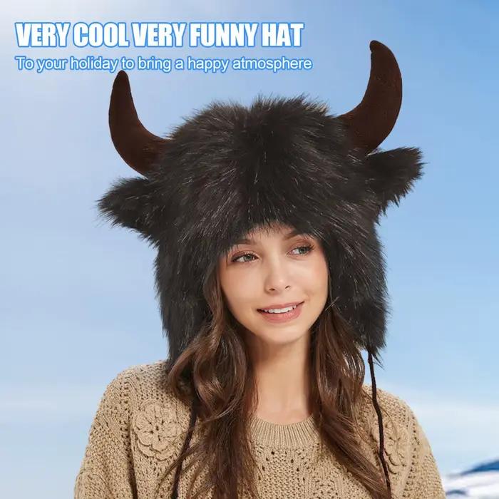 Chapeau de buffle avec cornes