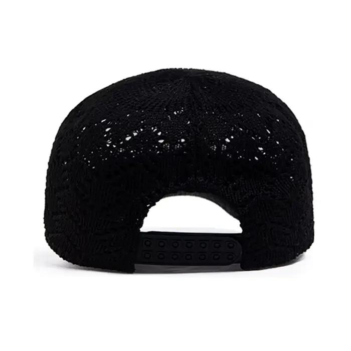 Casquette de baseball en maille ajourée unisexe pour femmes style vintage décontracté visière pare-soleil activités plein air été printemps