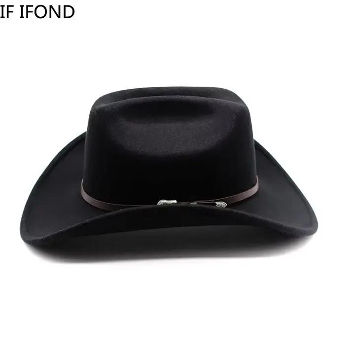 Chapeau de cowboy occidental vintage pour hommes et femmes