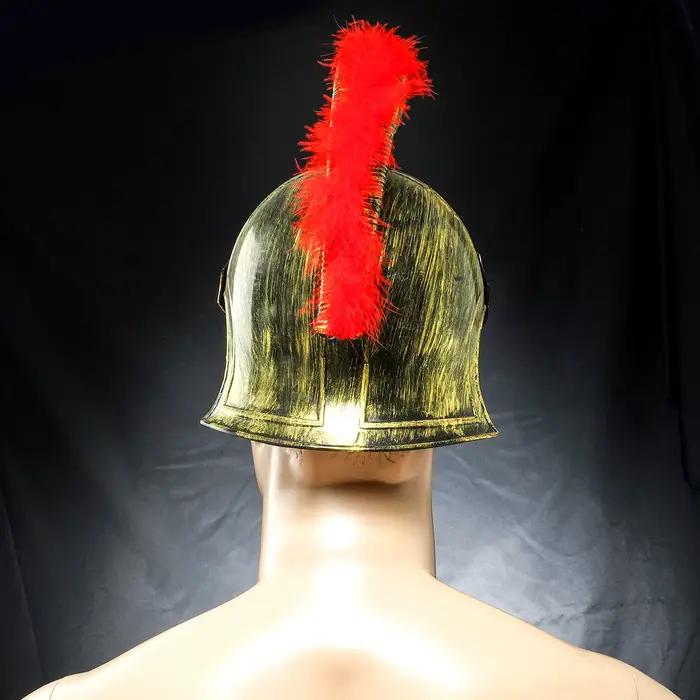 Chapeau de samouraï à crête rouge pour homme