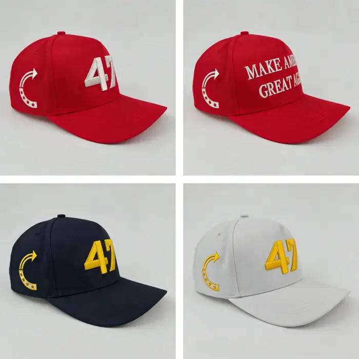 Charlie Kirk chapeau or broderie USA 47 casquette de Baseball pour hommes femmes cadeau républicain chapeaux blanc