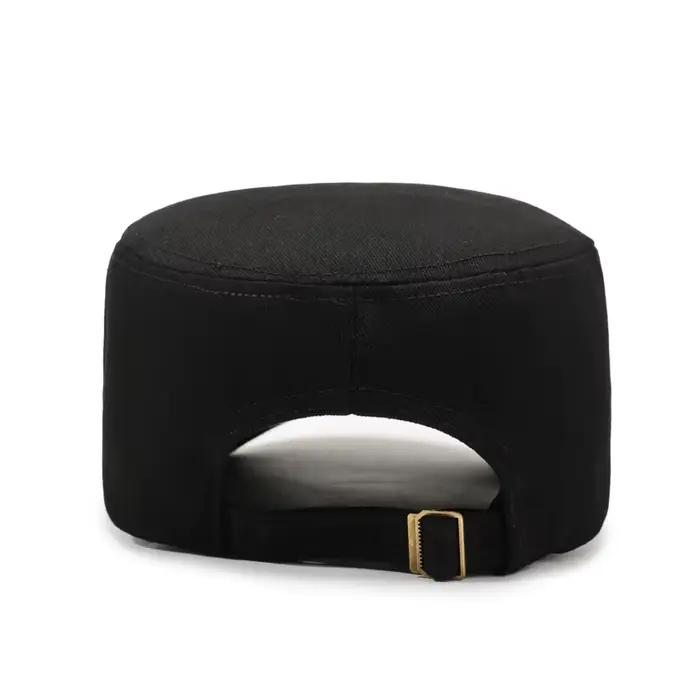 Iron Label SPORT Casquette plate de couleur unie – Printemps et automne Sports décontractés en plein air Chapeau de soleil à bord brodé