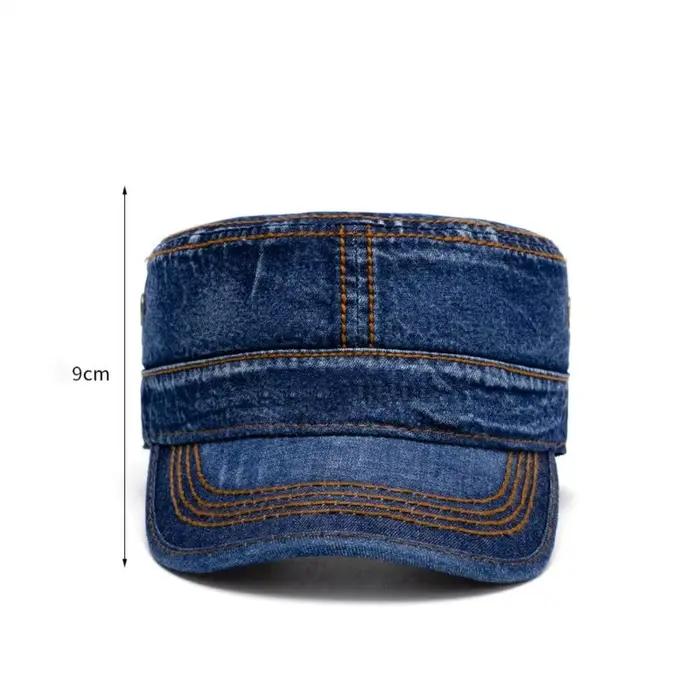 Casquette de baseball décontractée en coton délavé à visière plate
