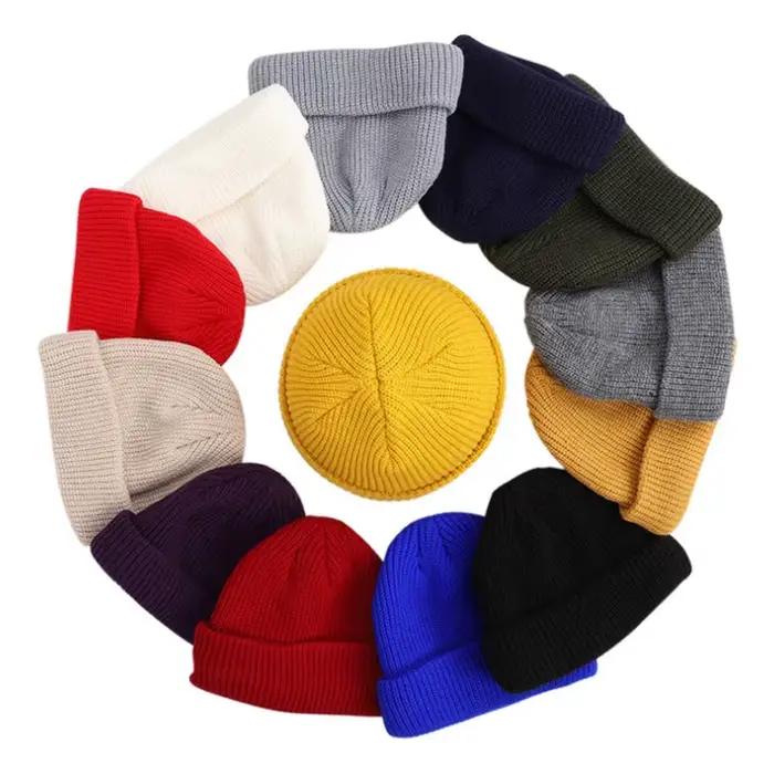 Unisexe hommes femmes bonnet chapeau chaud côtelé hiver tour Ski pêcheur Docker