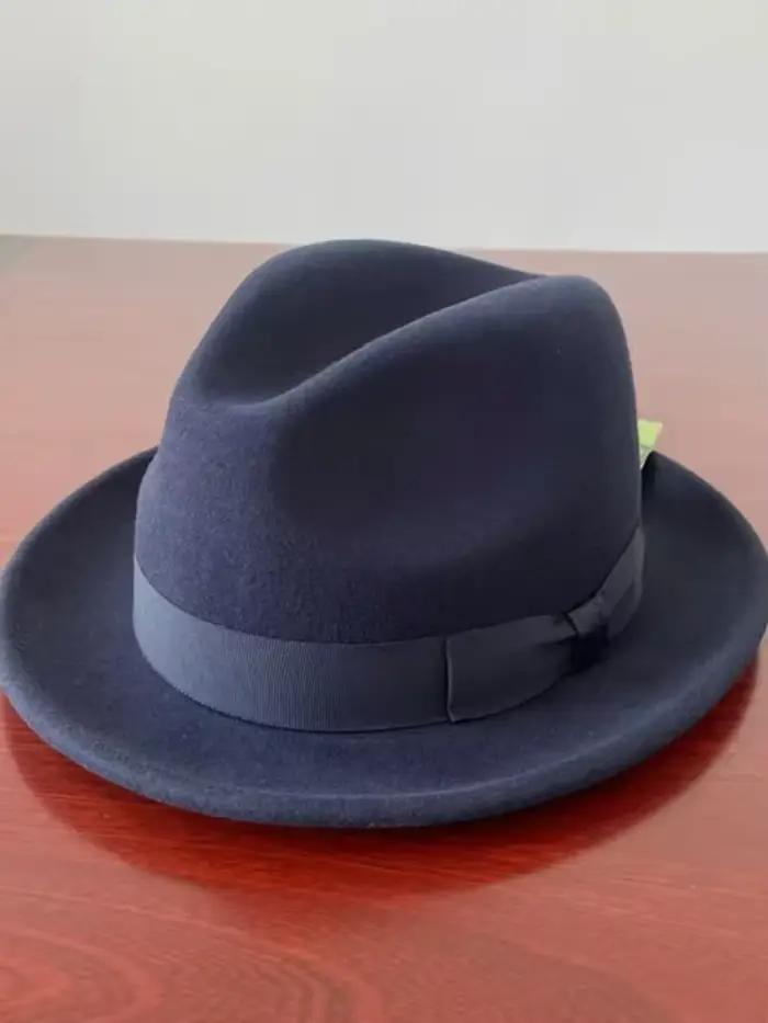 Chapeau Fedora 100% feutre de laine pour hommes
