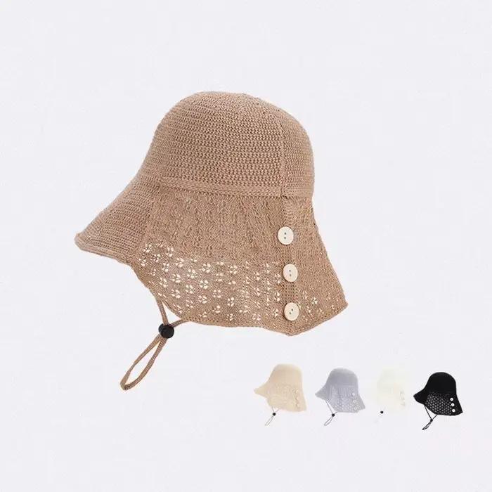 Chapeau de pêcheur ajouré tissé à la main