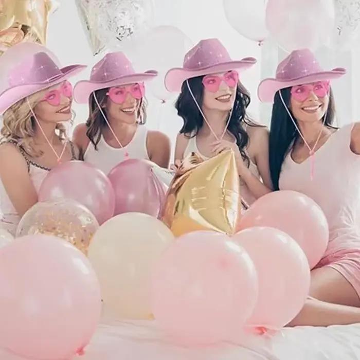 Chapeau de Cowboy rose pour fête d'enterrement de vie de jeune fille