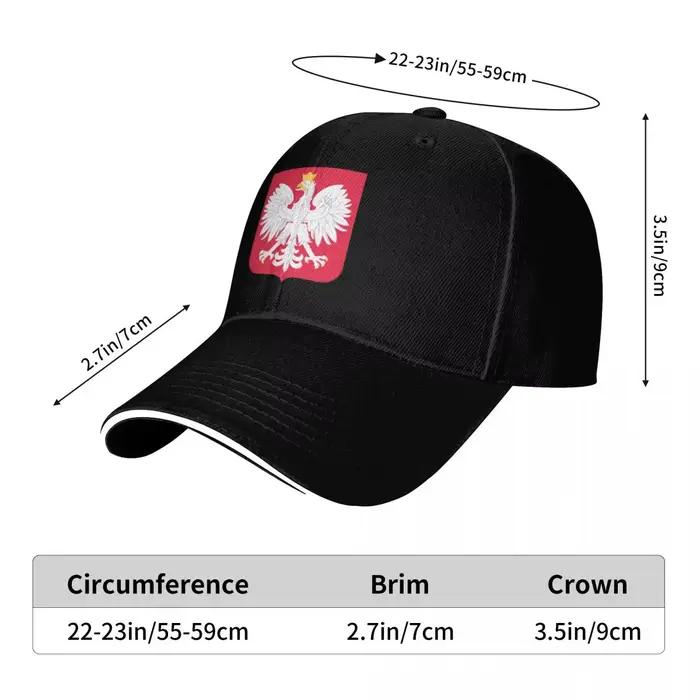 Casquette de baseball personnalisée unisexe adulte avec aigle polonais motif sportif pour hommes toutes saisons occasions sportives détente plage