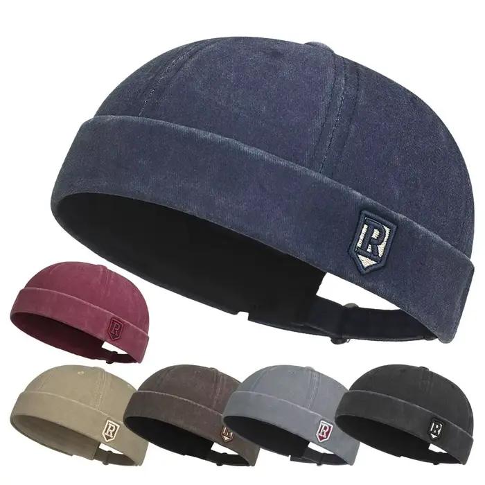 Casquette Hip-Hop Décontractée Sans Visière Réglable Multicolore pour Homme