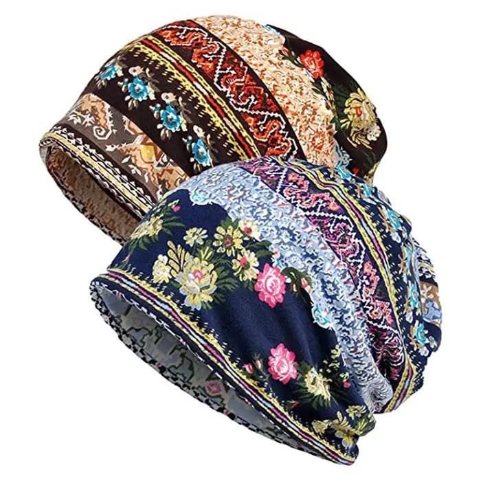 Chemo Caps Femmes Baggy Slouchy Beanie Chapeau Sport Casual Chapeaux Écharpe Snood
