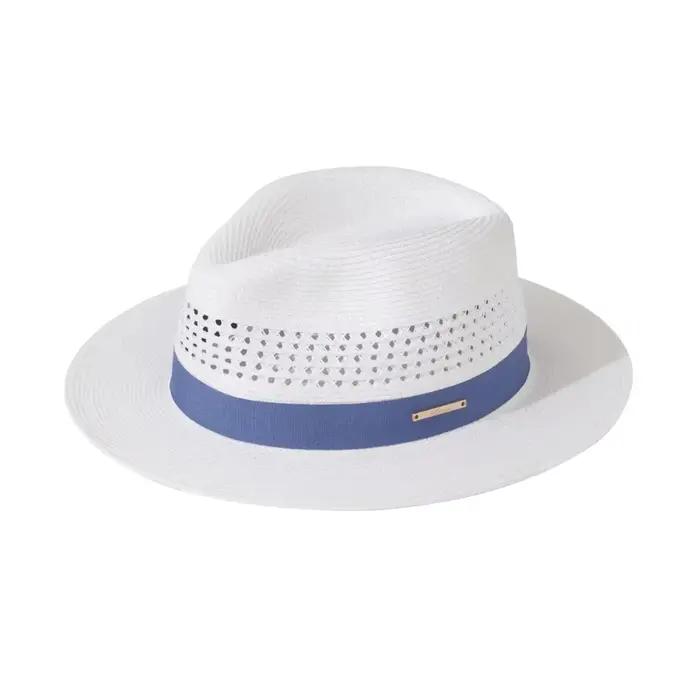 Chapeau de paille Panama solide protection solaire pour femmes printemps été ocassions décontractées diverses couleurs