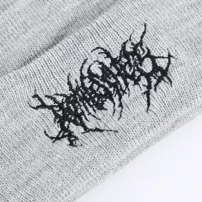 Chapeau tricoté brodé personnalisé pour homme, style streetwear hip-hop