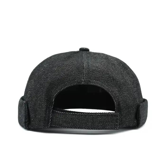 Bocca dessin animé chien broderie Docker casquette sans bords casquettes sans visière Denim réglable chapeau chapeaux hommes femmes mode rue en plein air