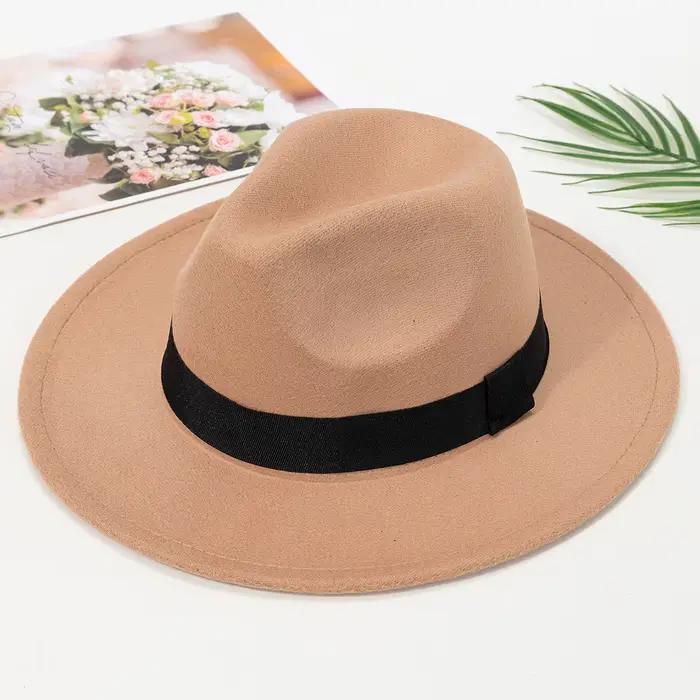 Chapeau jazz en ruban noir tendance pour enfants