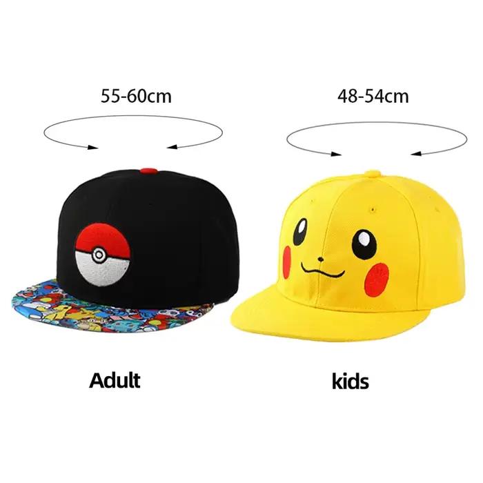 Casquette Pikachu de Baseball pour Adultes et Enfants Personnage d'Anime Accessoire de Cosplay Hip Hop Cadeau d'Anniversaire Occasions Spéciales