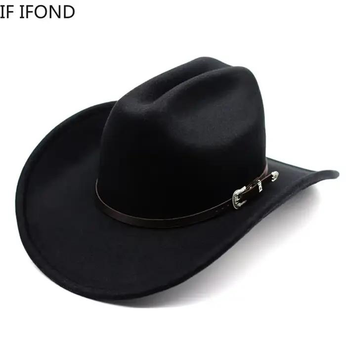 Chapeau de cowboy occidental vintage pour hommes et femmes