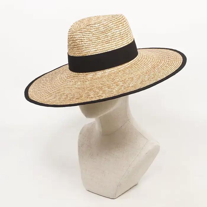 Chapeau de paille à large bord pour femme