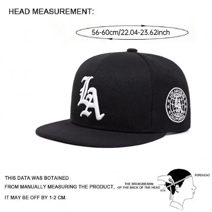 Chapeau de Baseball Simple en coton brodé avec lettres de la terre de Los Ange pour femmes et hommes