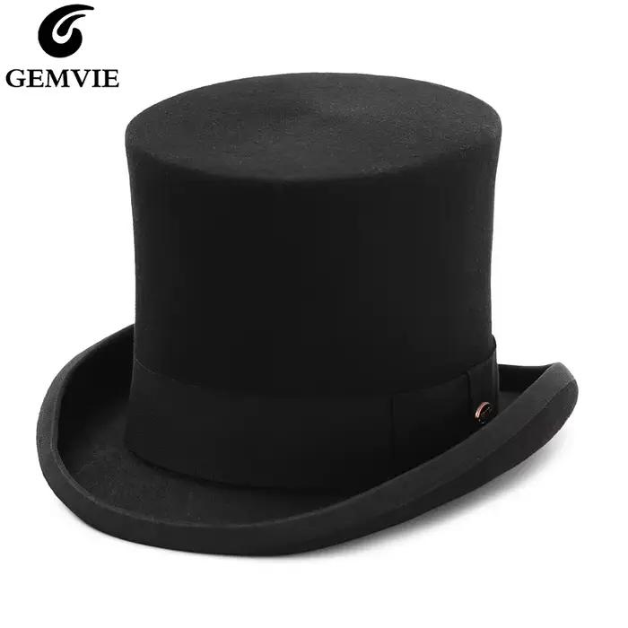 GEMVIE – chapeau en feutre 100% laine pour hommes et femmes