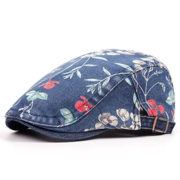 Chapeau de peintre imprimé Floral Vintage pour femmes